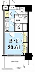 グリフィン川崎・西口参番館 1Kの間取図画像