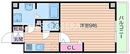 ブリランテ都島 1Kの間取図画像