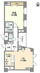 パティオ南麻布 1LDKの間取図画像