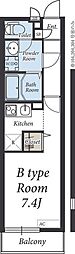 リブリMITA 1Kの間取図画像