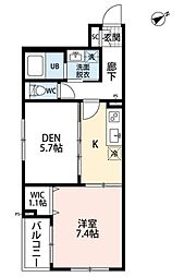 プレール・ドゥーク成増2 1SKの間取図画像