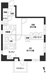 ParkCube銀座EAST 1LDKの間取図画像