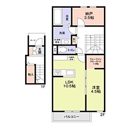 守山区守山三丁目新築計画Ｂ棟（東） 202 1階1SLDKの間取り