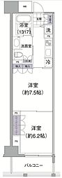 アビティ目黒 2Kの間取図画像