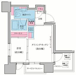 CREVIARXE雪が谷大塚 1DKの間取図画像