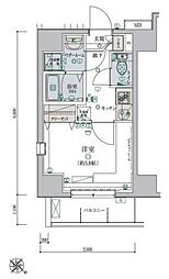 リヴシティ横濱弘明寺弐番館 1Kの間取図画像