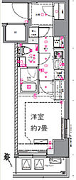 AZEST関内 1Kの間取図画像