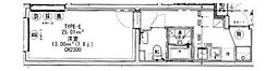 SOLASIAレジデンス上板橋 1Kの間取図画像