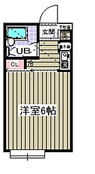 ハイツこだいら ワンルームの間取図画像