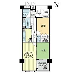 ライオンズガーデン西葛西 2LDKの間取図画像