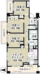 クラッサ成城 3LDKの間取図画像