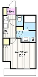 リージア海老名ビナフロント 1Kの間取図画像