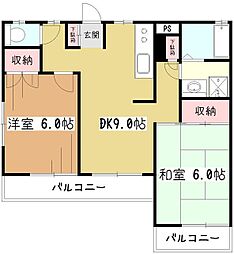 グレース 2DKの間取図画像
