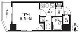 HF練馬レジデンス 1Kの間取図画像