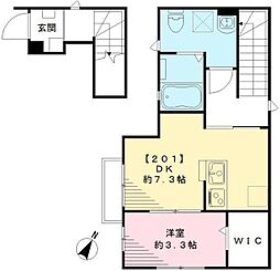 MaisonKoharu 1DKの間取図画像