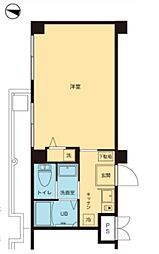 カーサ代官山 1Kの間取図画像