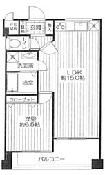 インペリアル広尾 1LDKの間取図画像