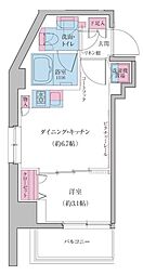 CREVIARXE雪が谷大塚 1DKの間取図画像