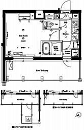 AXAS国分寺 1Kの間取図画像
