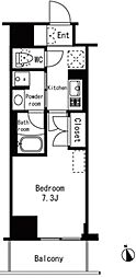 フレンシア文京関口 1Kの間取図画像
