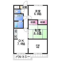 アイビー・スクエア 3DKの間取図画像