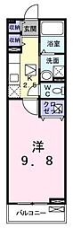 ピノーロ2 1Kの間取図画像