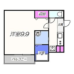 フジパレス湊3番館 1Kの間取図画像