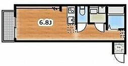 Ambition月吉 2階1Kの間取り