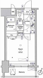 L-Flat田町 1Kの間取図画像