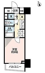 プレール・ドゥーク練馬ノースシティーLA 1Kの間取図画像