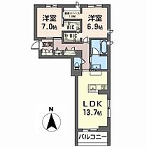 Ｍａｒｃｉａ台原 305 ｜ 宮城県仙台市青葉区台原４丁目15-20（賃貸マンション2LDK・3階・73.25㎡） その2