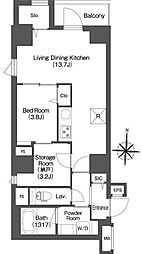 COMFORIA南千住 1SLDKの間取図画像