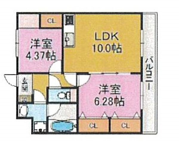 レーヴメゾン羽衣 ｜大阪府高石市東羽衣３丁目(賃貸マンション2LDK・5階・50.37㎡)の写真 その2