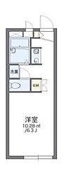 レオパレス中浦和 1Kの間取図画像