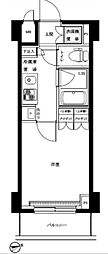 ルーブル川崎都町弐番館 1Kの間取図画像