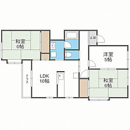 リッチ出雲B 3LDKの間取図画像