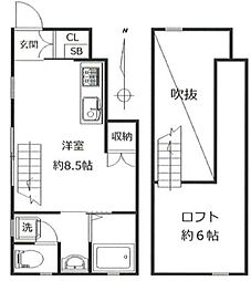 カレン世田谷 ワンルームの間取図画像