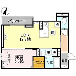 さいたま市緑区浦和美園PJ 1LDKの間取図画像