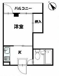 アーバンステージ門前仲町 1Kの間取図画像