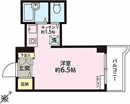 ラ・レイネ鷺沼 ワンルームの間取図画像