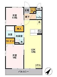 間取図画像 2LDK