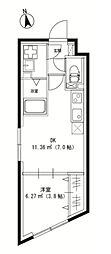 creal三軒茶屋 1DKの間取図画像