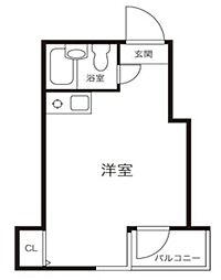 ウインベル川崎No.10 ワンルームの間取図画像