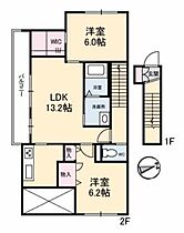 Ｔ－ＦＲＯＮＴ A0201 ｜ 岡山県津山市南新座93（賃貸アパート2LDK・2階・64.97㎡） その2