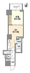 パティオ神田 1DKの間取図画像