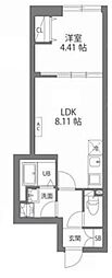 大田区西糀谷3丁目アパート 1LDKの間取図画像