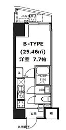 S-レジデンス蔵前 1Kの間取図画像