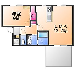 ラ・メゾン香ヶ丘 1LDKの間取図画像