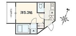 MELLAS葛西 1Kの間取図画像