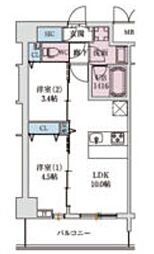 スプランディッドIX 2LDKの間取図画像